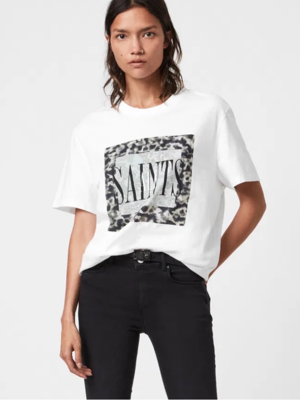 All Saints | Tortell Boyfriend Tee White Size small